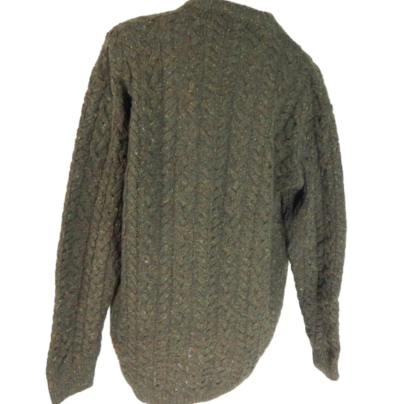 Irelands Eye Speckled Cable Knit Wool Cashmere Sweater - Picture 4 of 4